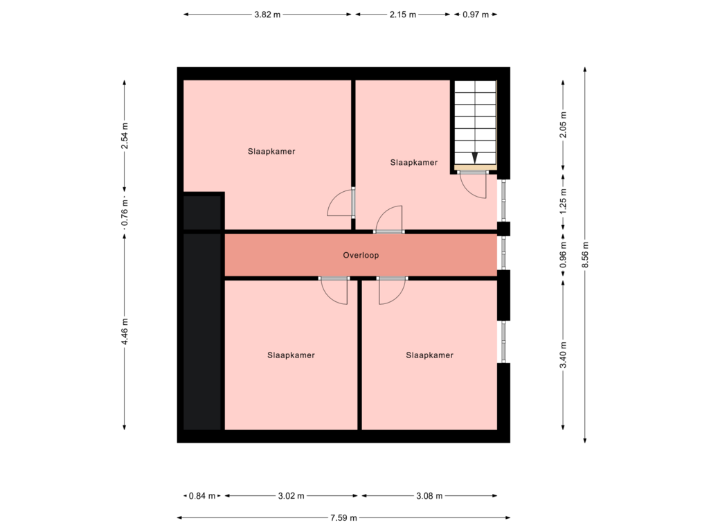 View floorplan of 1e Verdieping of Griendtsveenstraat 131