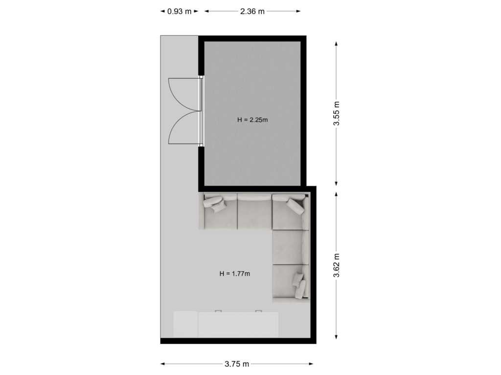 Bekijk plattegrond van Berging van Billitonstraat 18