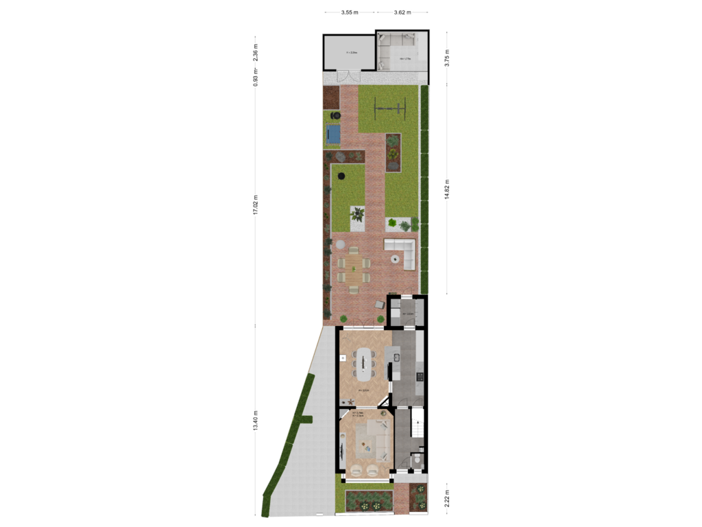 Bekijk plattegrond van Situatie van Billitonstraat 18