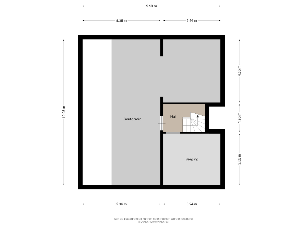 Bekijk plattegrond van Souterrain van Brink 7