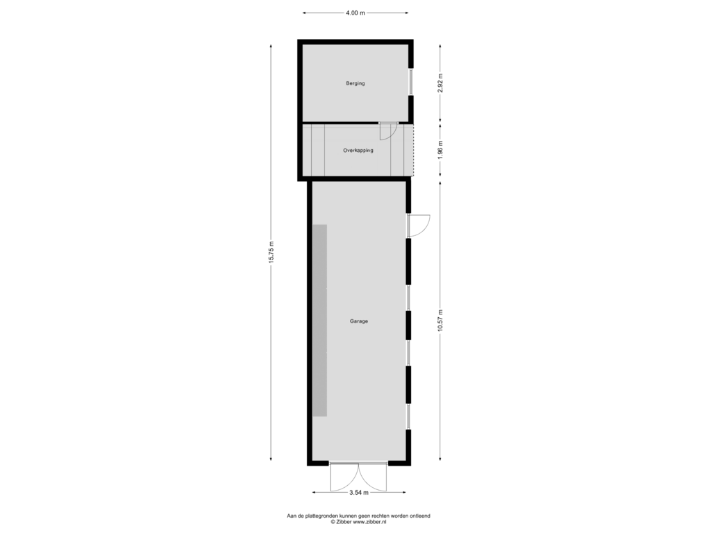 Bekijk plattegrond van Garage van Hoge Duinlaan 13