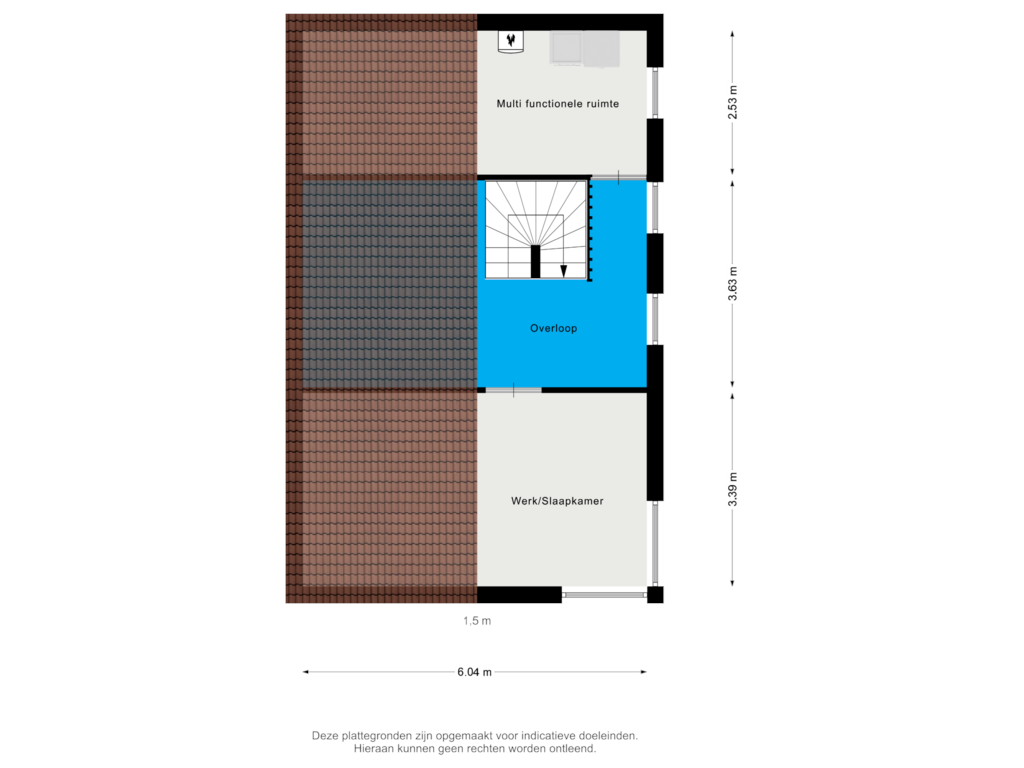 View floorplan of 2e verdieping of Piet Zwartstraat 7