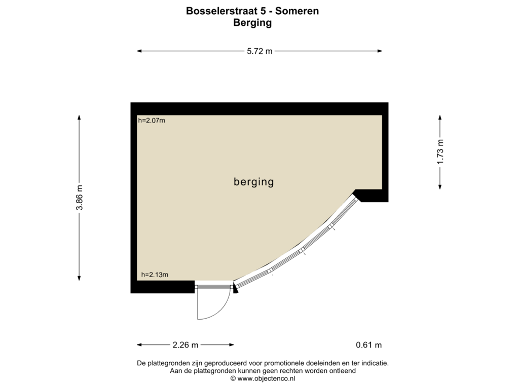 Bekijk plattegrond van BERGING van Bosselerstraat 5