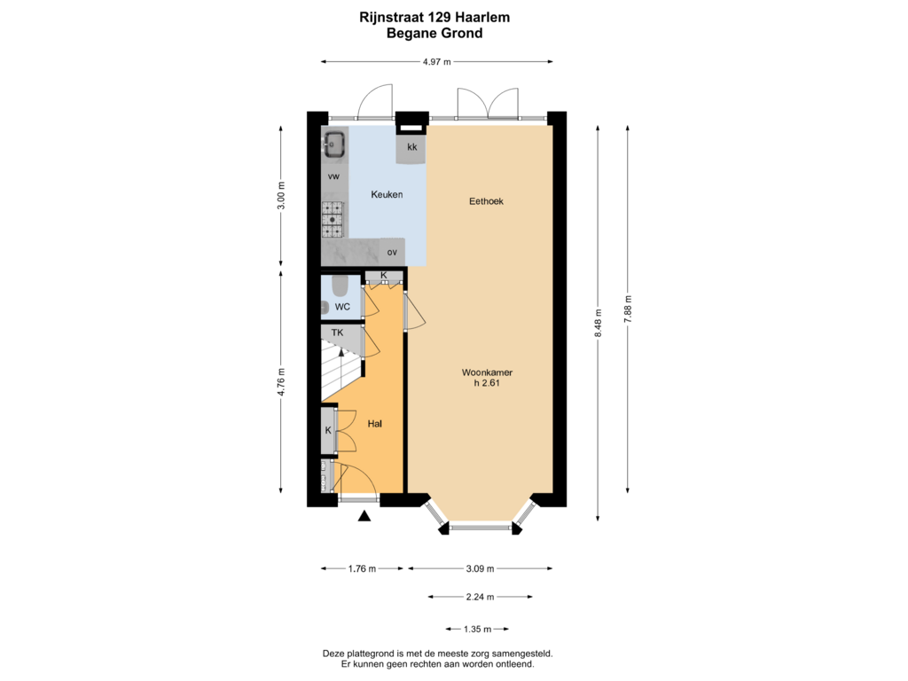 View floorplan of Begane Grond of Rijnstraat 129