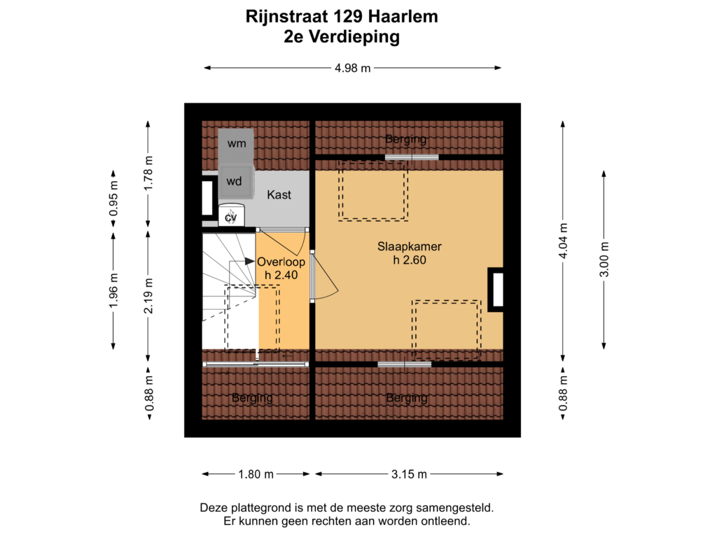 View floorplan of 2e Verdieping of Rijnstraat 129