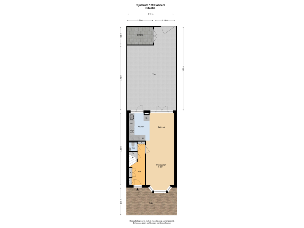 View floorplan of Situatie of Rijnstraat 129