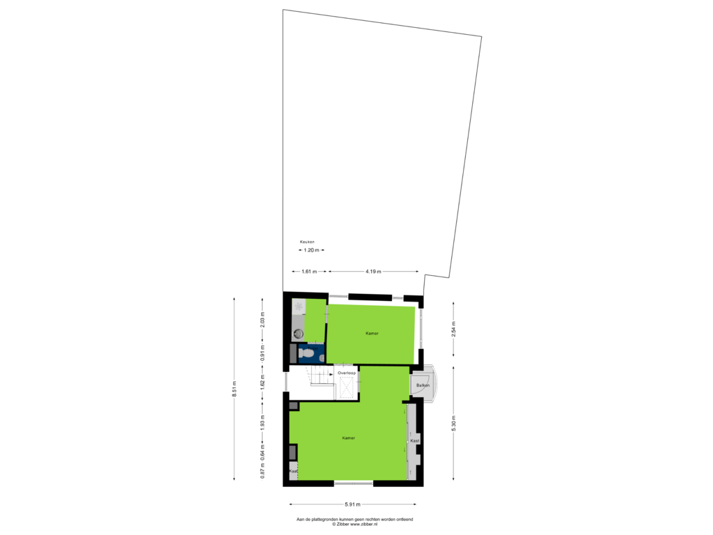 View floorplan of Eerste Verdieping of Julianaweg 73