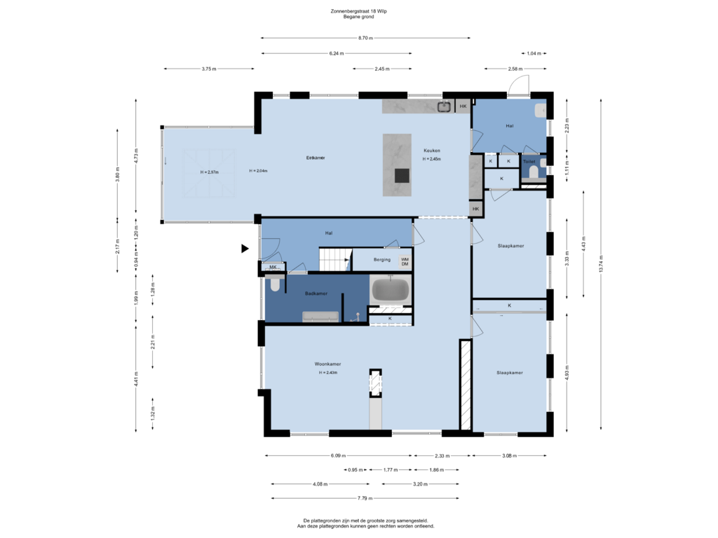 Bekijk plattegrond van Begane grond van Zonnenbergstraat 18