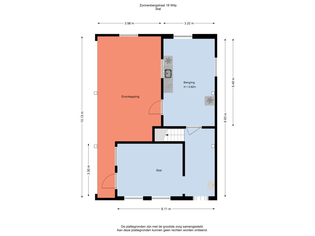 Bekijk plattegrond van Stal van Zonnenbergstraat 18