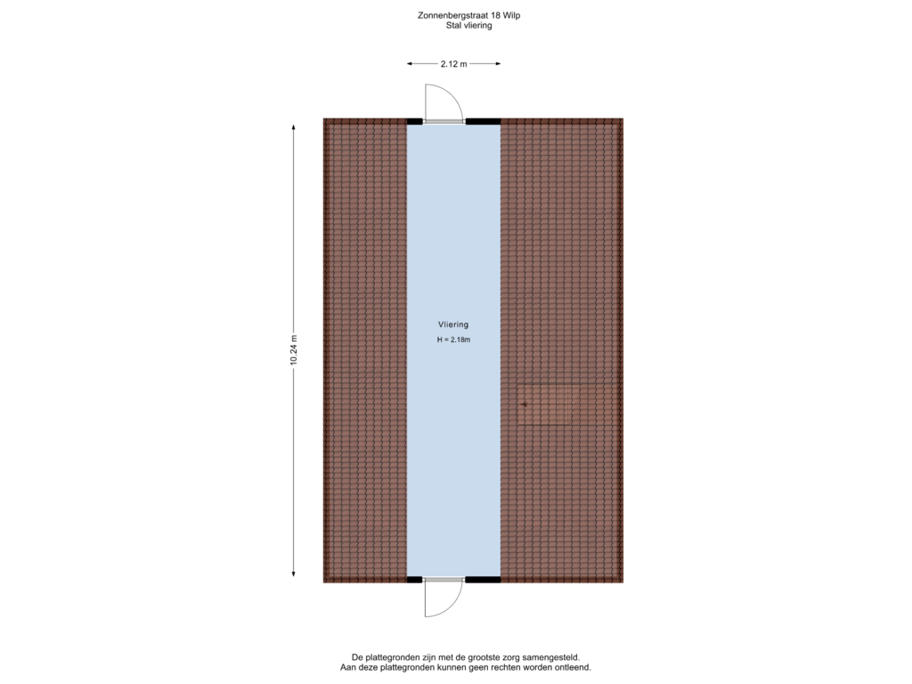 Bekijk plattegrond van Stal vliering van Zonnenbergstraat 18