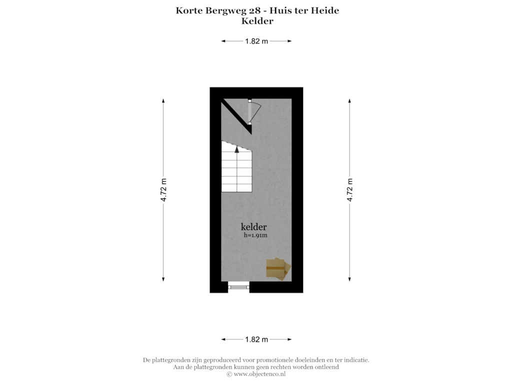 View floorplan of KELDER of Korte Bergweg 28