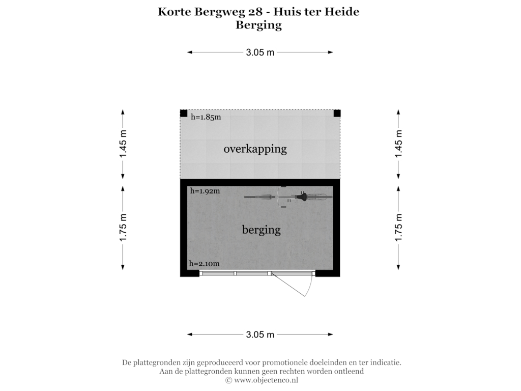 View floorplan of BERGING of Korte Bergweg 28