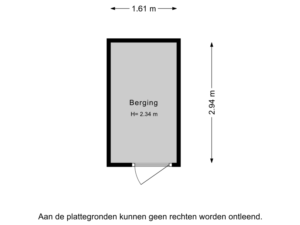 View floorplan of Berging of Adriaan Kooningsstraat 126