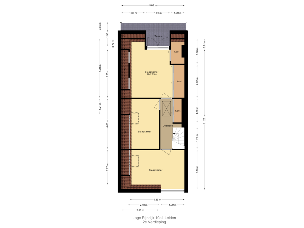 View floorplan of 2e Verdieping of Lage Rijndijk 10-A1