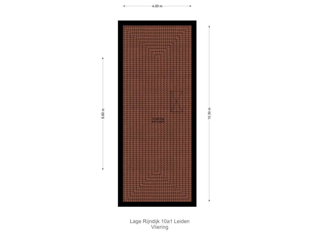 View floorplan of Vliering of Lage Rijndijk 10-A1