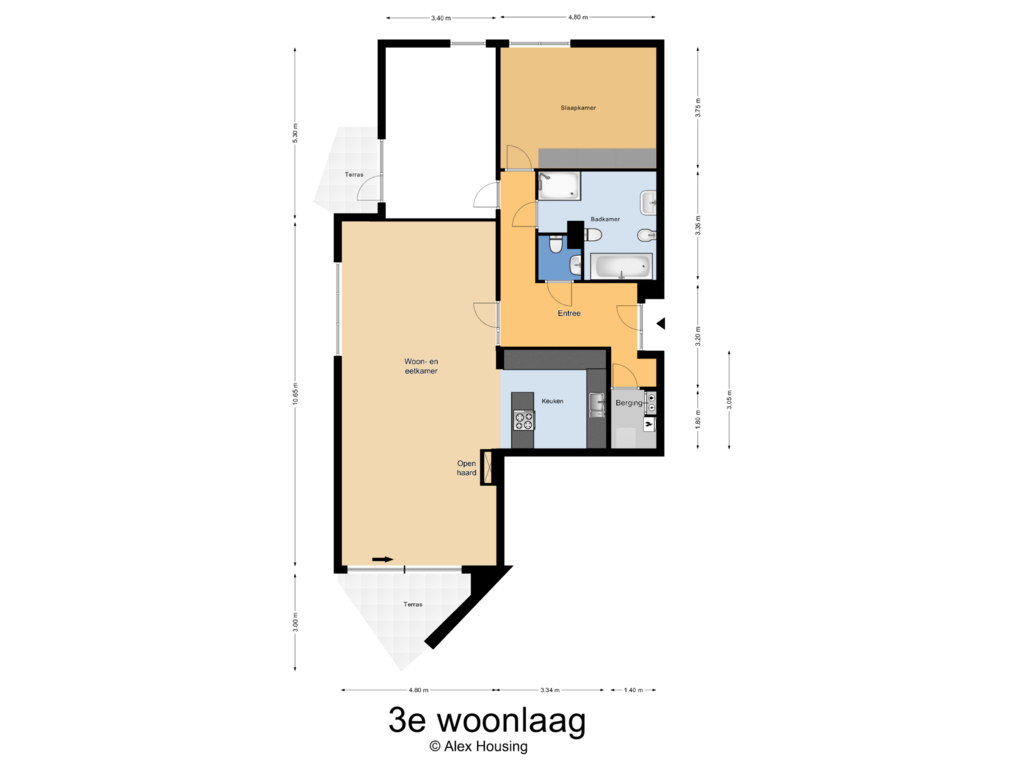 Bekijk plattegrond van 3e woonlaag van Park Oud Wassenaar 28