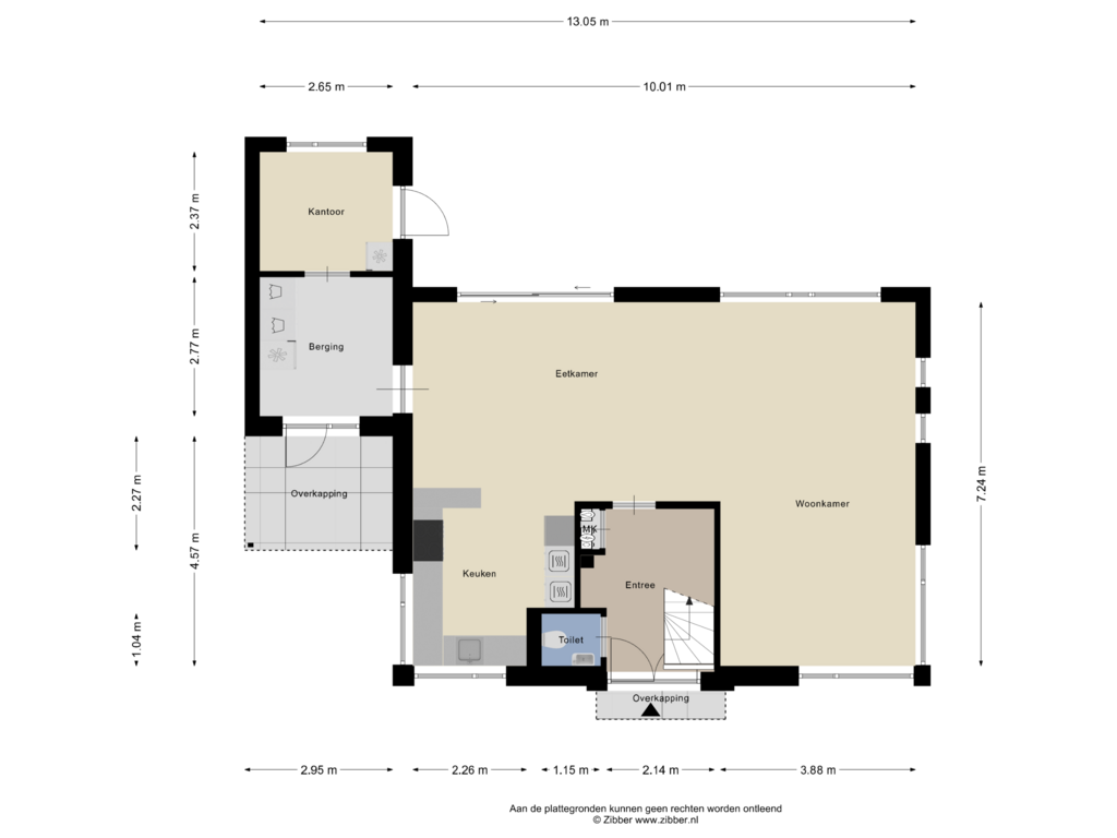 Bekijk plattegrond van Begane Grond van Mantelappel 14