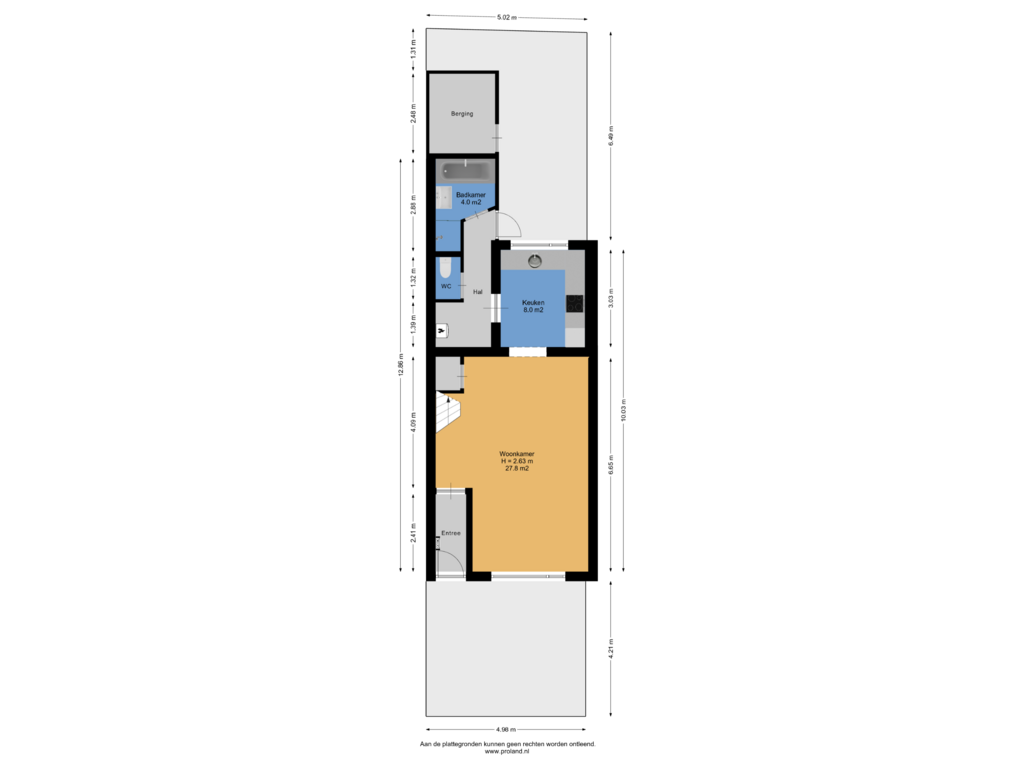 Bekijk plattegrond van Begane Grond Met Kavel van van der Helststraat 6