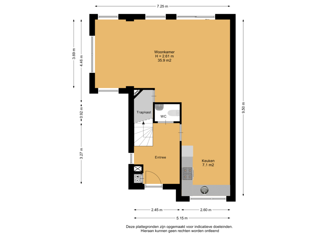 Bekijk plattegrond van Begane Grond van Robijnhoven 57