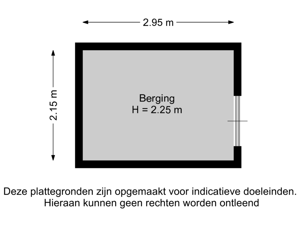 Bekijk plattegrond van Berging van Robijnhoven 57