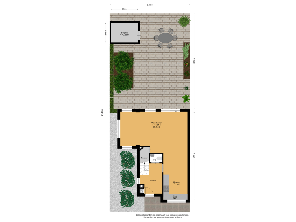 Bekijk plattegrond van Begane Grond Met Kavel van Robijnhoven 57