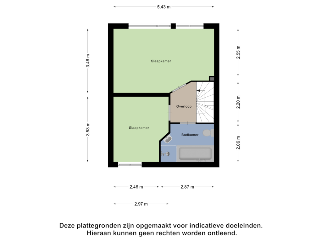 View floorplan of Eerste Verdieping of Hoocamp 110