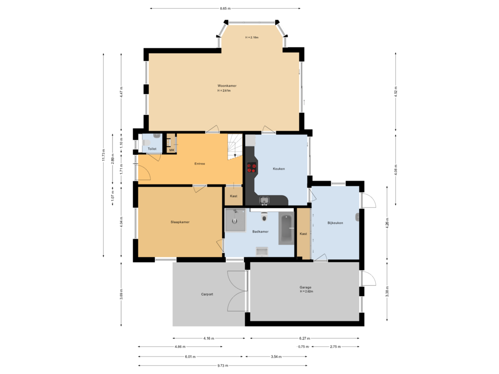 View floorplan of Begane grond of Kamille 4