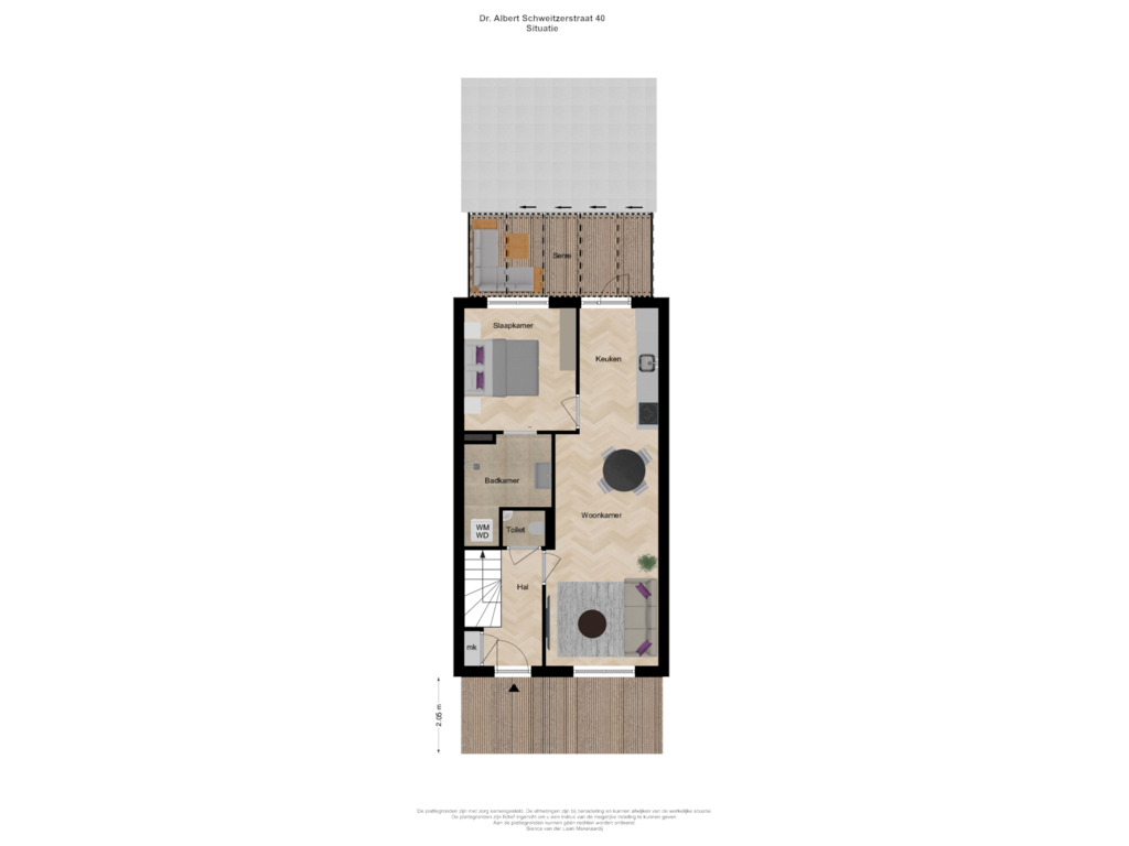 Bekijk plattegrond van Situatie van Dr. A. Schweitzerstraat 40