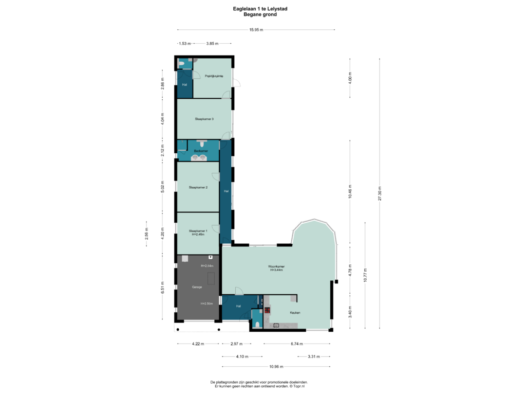 View floorplan of Begane grond of Eaglelaan 1