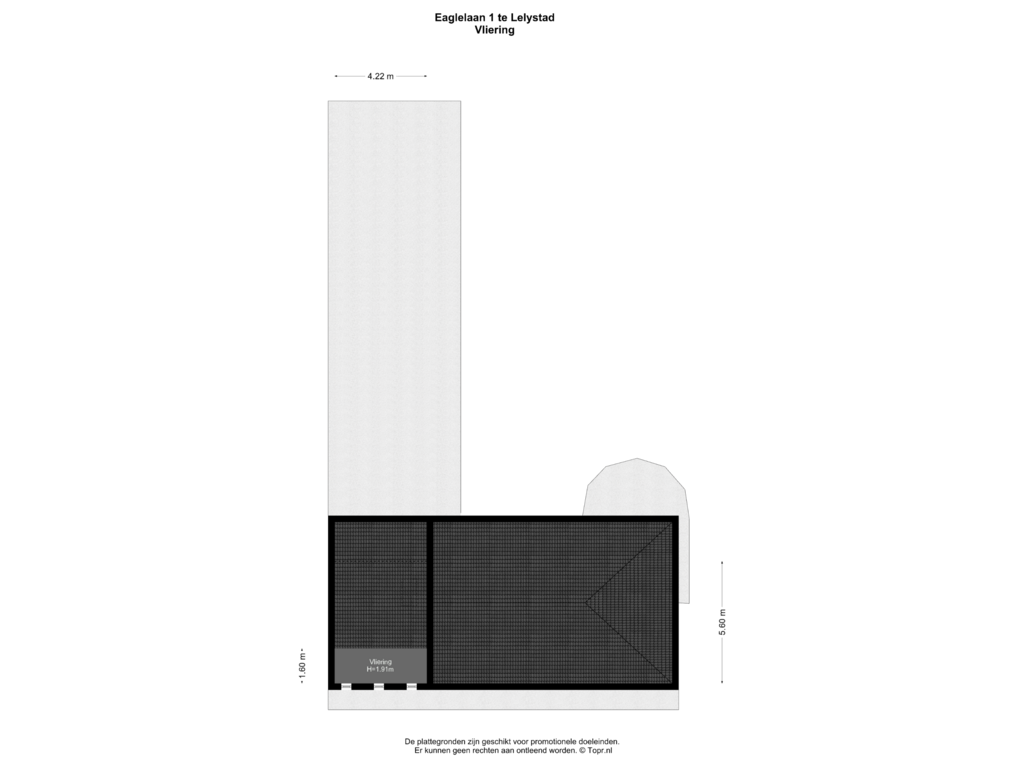 View floorplan of Vliering of Eaglelaan 1