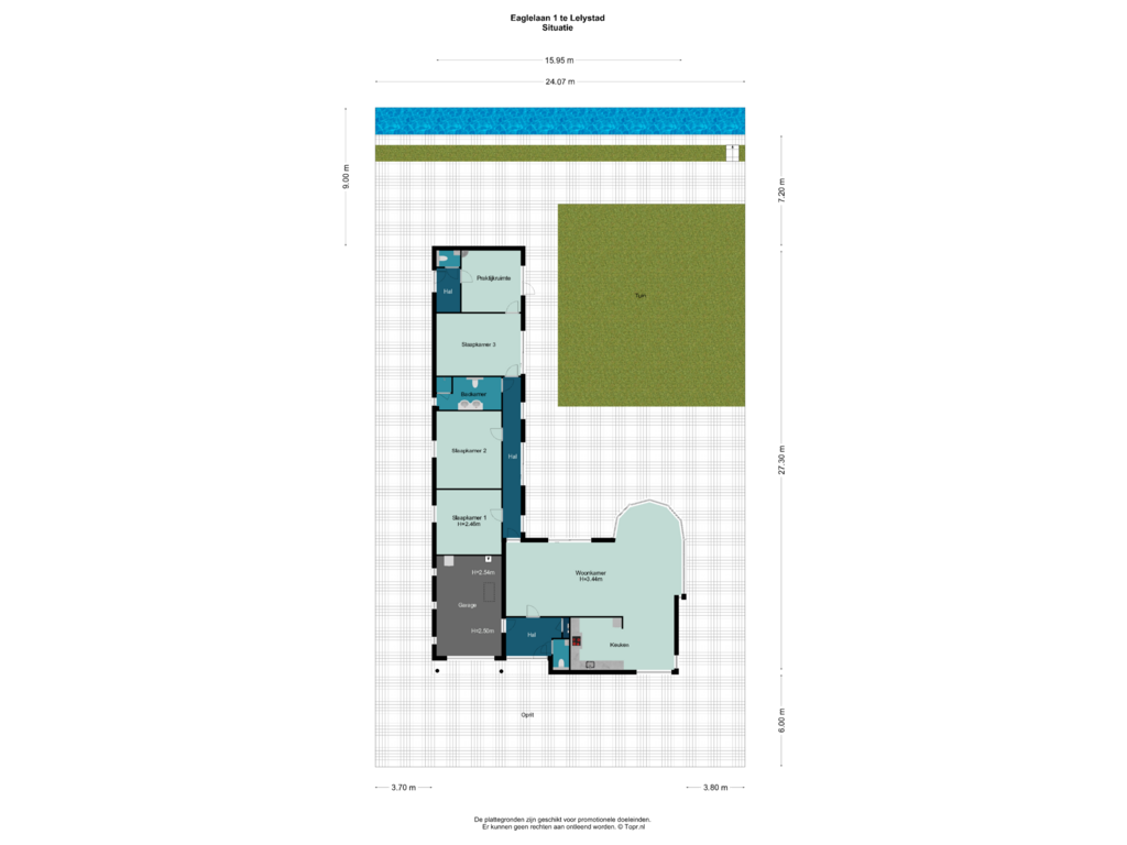 View floorplan of Situatie of Eaglelaan 1