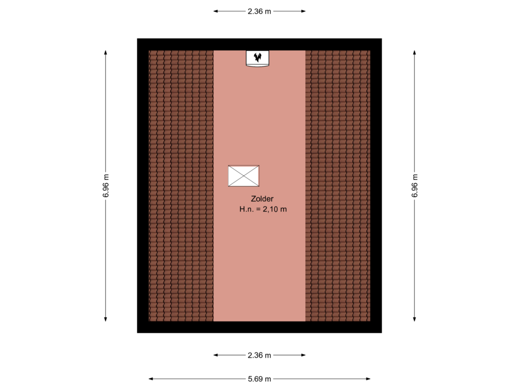 Bekijk plattegrond van Zolder van Koperslager 10