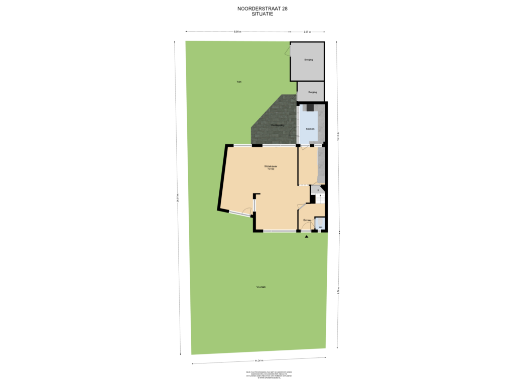 Bekijk plattegrond van Situatie van Noorderstraat 28