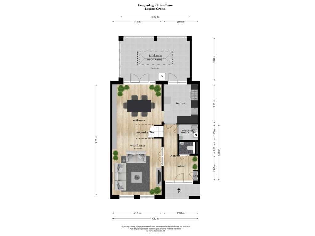 Bekijk plattegrond van BEGANE GROND van Jaagpad 75