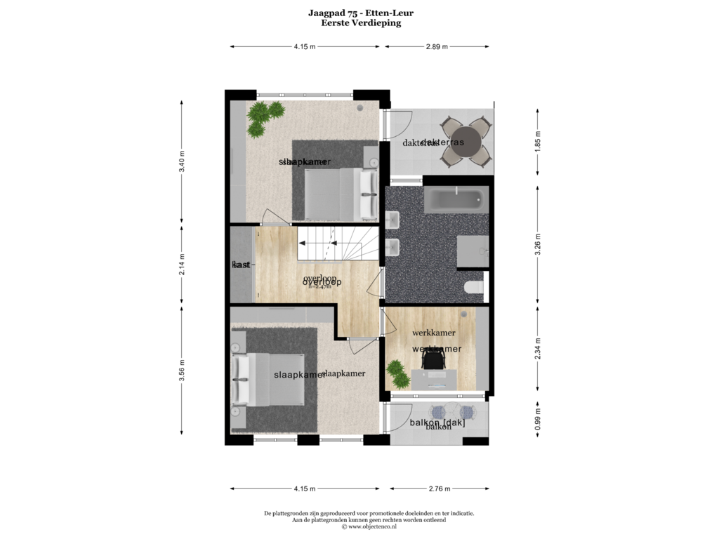 Bekijk plattegrond van EERSTE VERDIEPING van Jaagpad 75