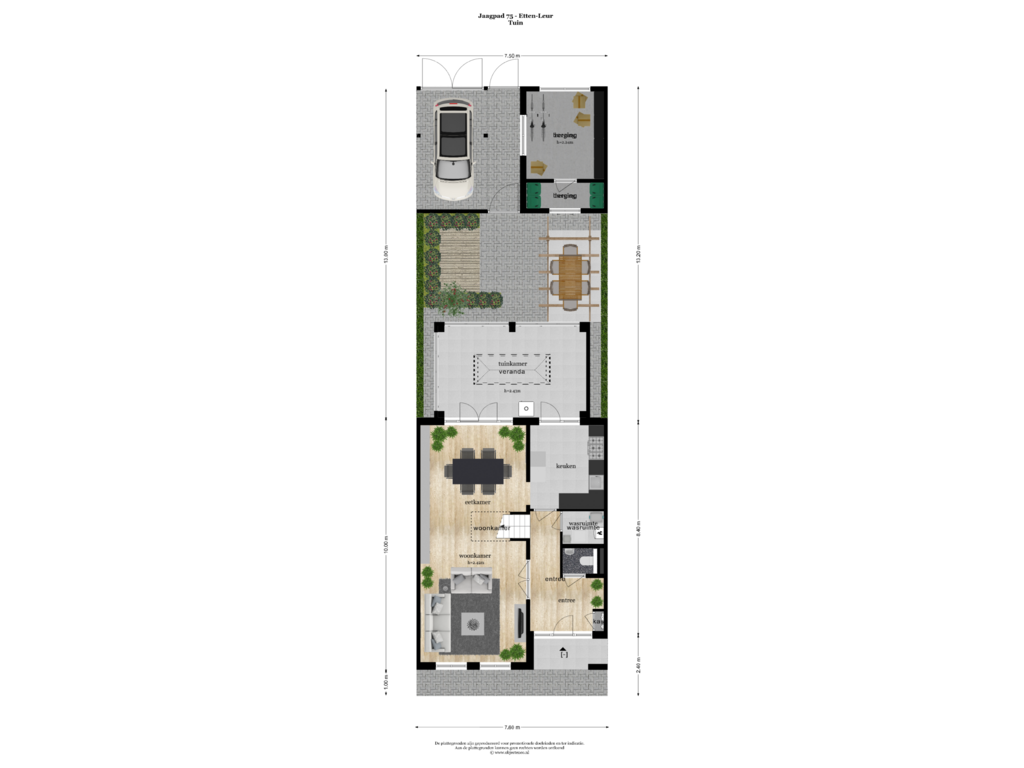 Bekijk plattegrond van TUIN van Jaagpad 75