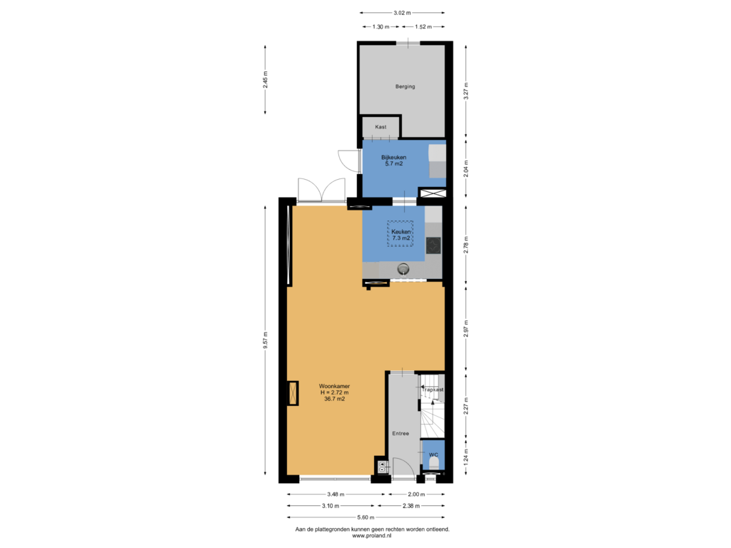 Bekijk plattegrond van Begane Grond van van Brandenburgstraat 5