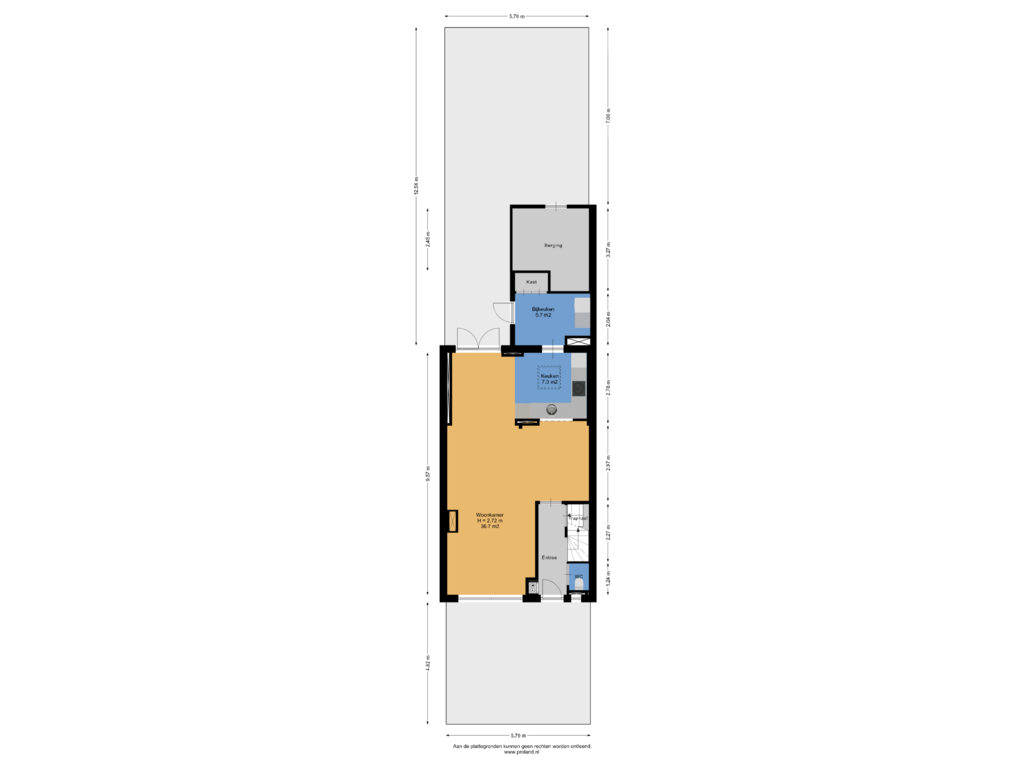 Bekijk plattegrond van Begane Grond Met Kavel van van Brandenburgstraat 5