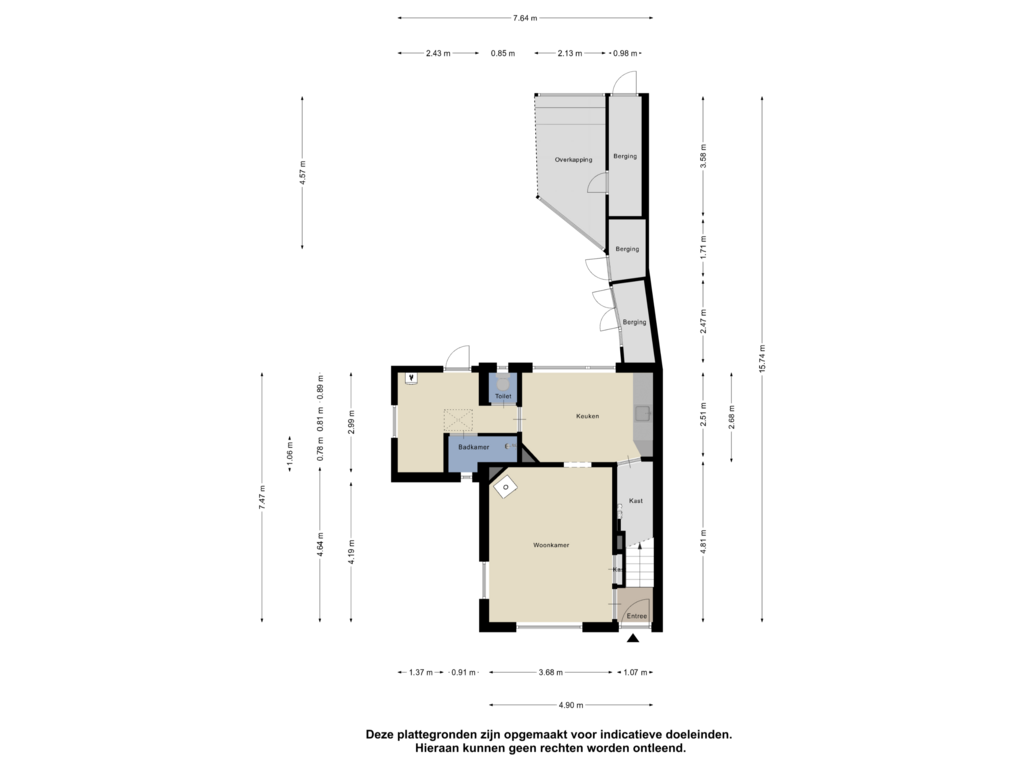 View floorplan of Begane Grond of Buitendijk 11