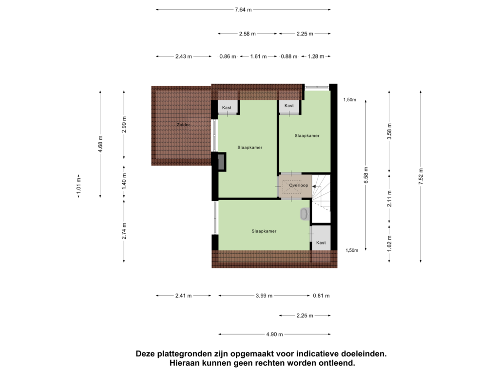 View floorplan of Eerste Verdieping of Buitendijk 11