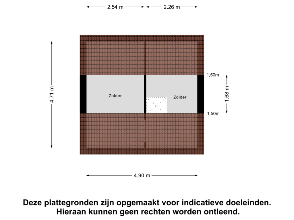 View floorplan of Zolder of Buitendijk 11