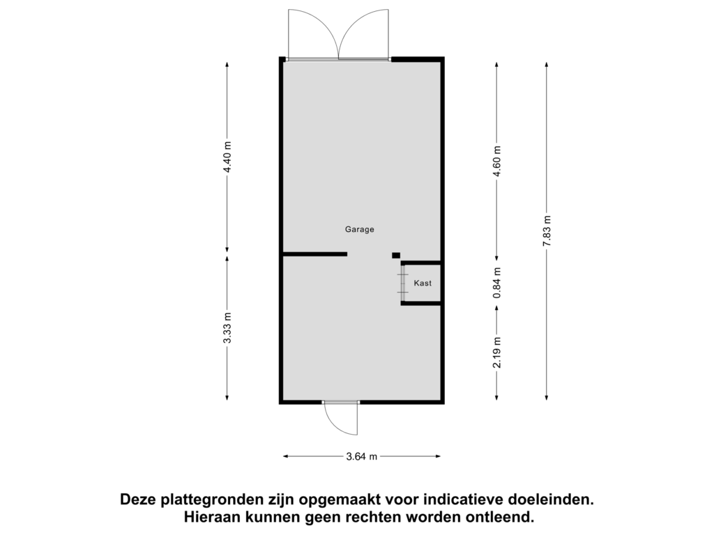 View floorplan of Garage of Buitendijk 11