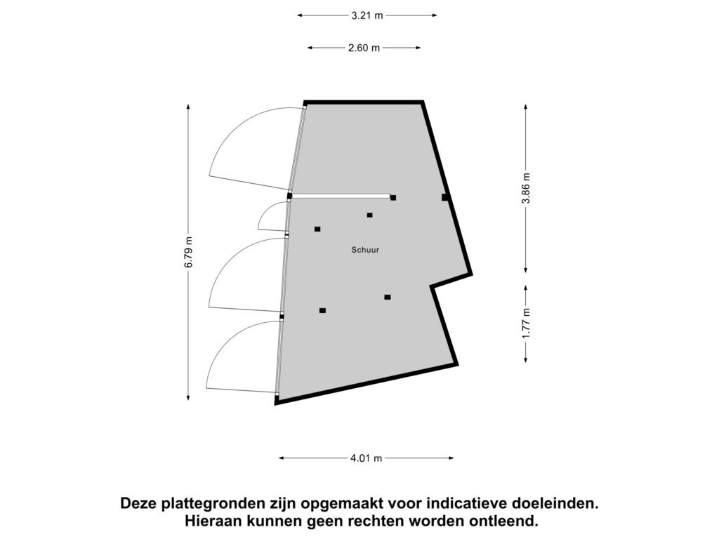 View floorplan of Schuur of Buitendijk 11