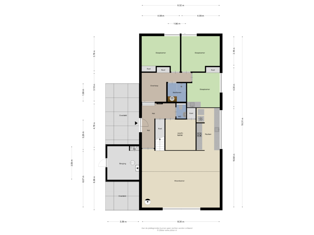 View floorplan of Begane Grond of De Houtwal 2-E