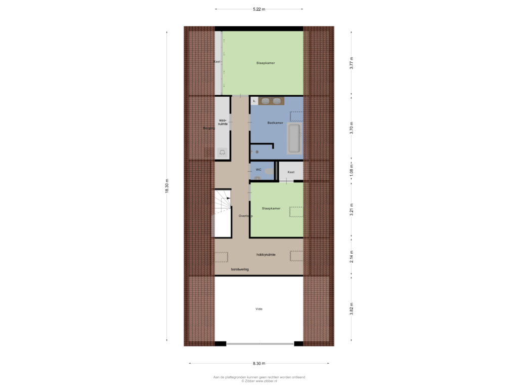 View floorplan of Eerste Verdieping of De Houtwal 2-E