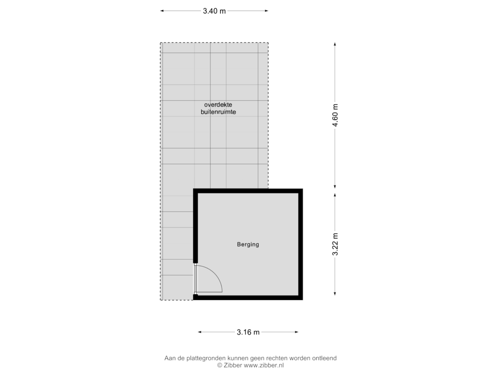 View floorplan of Berging of De Houtwal 2-E