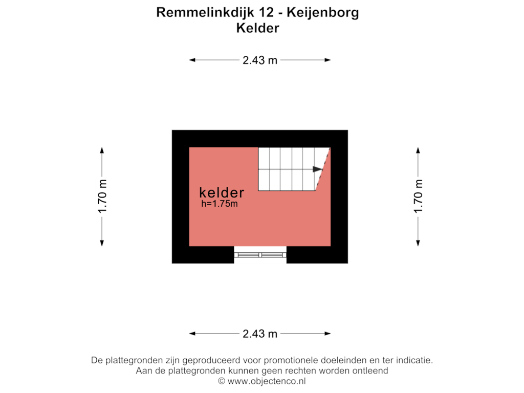 Bekijk plattegrond van KELDER van Remmelinkdijk 12