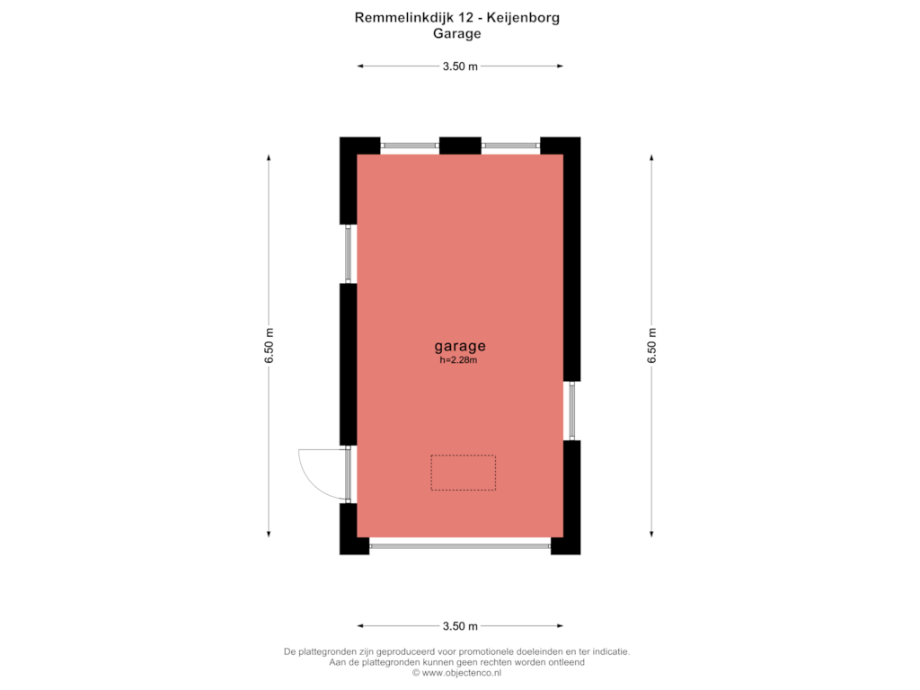 Bekijk plattegrond van GARAGE van Remmelinkdijk 12