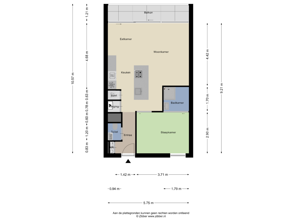 View floorplan of Appartement of Kromakkerweg 19