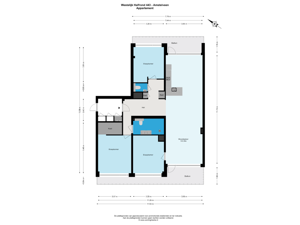 Bekijk plattegrond van Appartement van Westelijk Halfrond 443